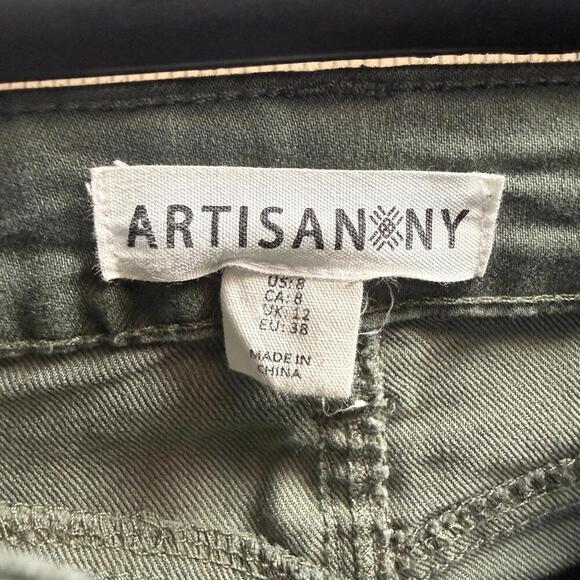 163 Artisan NY Forest Green Stretch Pants (Size 8, EUC) - Picture 3 of 3